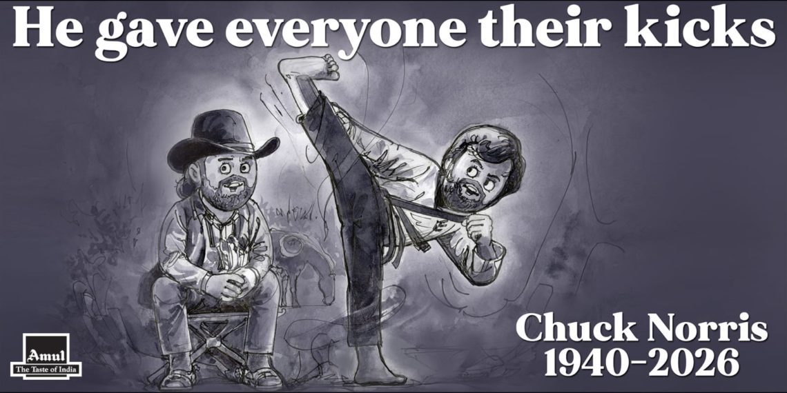 Amul pays Creative Tribute to action icon Norris