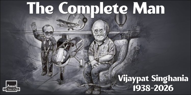 Amul tribute to Singhania with  a Topical