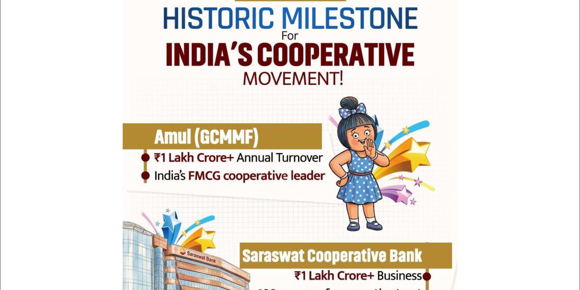 Govt applauds Amul, Saraswat Bank for Rs 1 Lakh Crore Milestone
