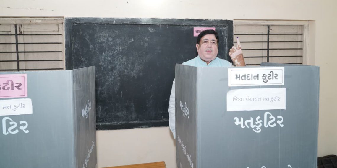 Gujarat: Sanghani, Mehta cast votes in local body elections