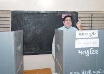 Gujarat: Sanghani, Mehta cast votes in local body elections