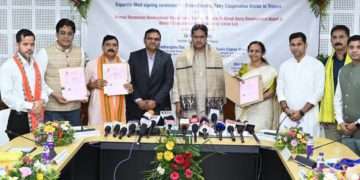 Tripura, NDDB sign MoU for Co-op Dairy Development in CM’s presence